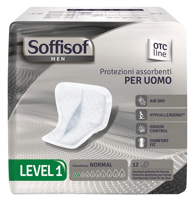 Pannolone per incontinenza sagomato soffisof men level 1 12 pezzi