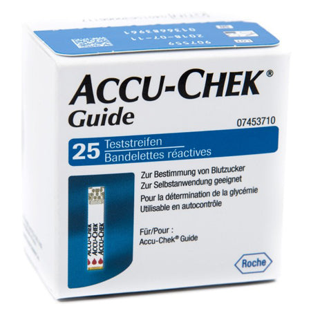 Accu chek guide 25 strips reta